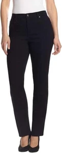Gloria Vanderbilt Women's Amanda Classic High Rise Tapered Jean Petite 12P Black - Picture 1 of 2