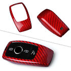 For Mercedes-Benz E-Class Auto Remote Key Fob Case Shell Cover Carbon Fiber Red