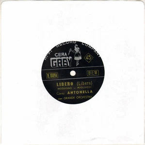 ANTONELLA "LIBERO" POP SP 1960 DISQUE SOUPLE MONOFACE CERA GREY 10094 - Picture 1 of 1