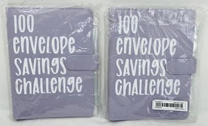 Lot of 2 - 100 Envelope Challenge Binder - Money Savings Challenge Budget Binder - Picture 1 of 3