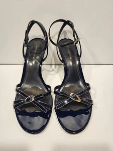 Ann Taylor Gianna Strippy HH Sandals Maritime Blue Size 8 - Picture 1 of 6
