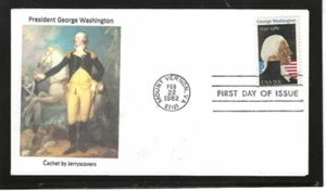 PRESIDENT GEORGE WASHINGTON FDC 1982 MOUNT VERNON, VA JERRY'S COVERS 1 of 1 - Picture 1 of 1