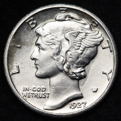 1927-S Mercury Silver Dime CHOICE UNC *UNCIRCULATED* MS E285 TAFZ Cover