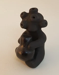 Santa Clara Pueblo black pottery mudhead kachina baby Dorothy Paul Gutierrez - Picture 1 of 11