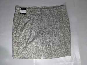 Clearance- Size 40 Roundtree & Yorke Performance Chino Shorts Floral 9"I W. Gray - Picture 1 of 9