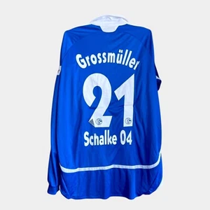 FC Schalke 04 Grossmuller #21 Home Soccer Shirt 2007 2009 Adidas Adult L - Picture 1 of 10