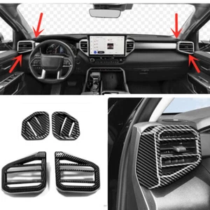 For Toyota Sequoia 2023 2024 Dashboard Air Vent Cover Trim Carbon fiber look 4pc - Picture 1 of 8