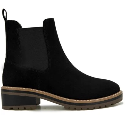 Kensie Women's Kayla Black Suede Ankle Boots PICK YOUR SIZE - Image 1 of 4