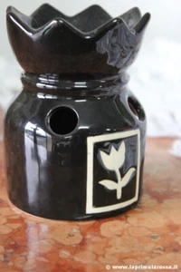 VINTAGE KERZENHALTER AUS KERAMIK - TEELIGHT HOLDER H 9,5cm - Bild 1 von 3