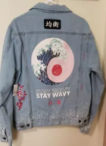 Brooklyn Cloth Graphics Denim Jean Jacket Men's Size L new with tags - Picture 1 of 12