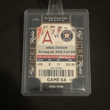 2022 Leaf In The Game Used Sports Ticket Relic SP Shohei Ohtani $700 Mil contrac