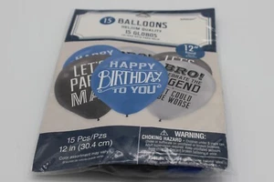 HELIUM QUALITY BALLOONS 15 COUNT LETS PARTY MAN C2240 - Picture 1 of 5