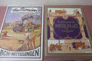 Farm, Tractor themed facsimiles x 2, illustrated, French, German - Imagen 1 de 7