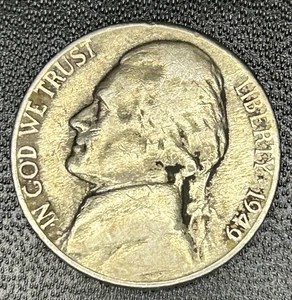 1949 P Jefferson Nickel Circulated No Mint Mark  - Picture 1 of 5