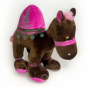 Dubai Burj Khalifa KAMEL Stofftier Plüschtier 14 Zoll oben braun rosa Souvenir - Bild 1 von 9