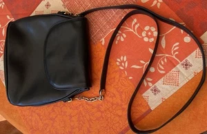 Damen Leder Umhängetasche Klein Schwarz elegant Francesco Biasia - Bild 1 von 5