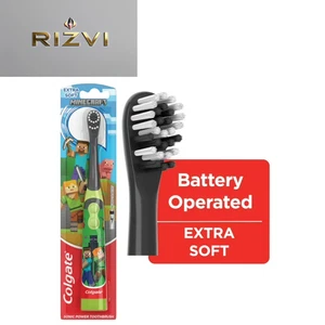 Colgate Kids Battery Powered Minecraft Toothbrush, 1 Count, Child - Picture 1 of 8