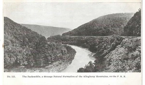 The Packsaddle of Allegheny Mnts. on the Pennsylvania Railroad unused postcard - Picture 1 of 2