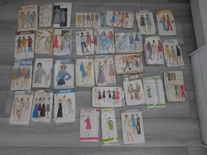 Assortment Of 31 Vintage Sewing Patterns all Original  1960s 70s 80s - Picture 1 of 17
