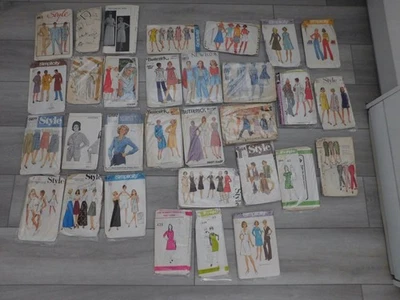 Assortment Of 31 Vintage Sewing Patterns all Original  1960s 70s 80s - Image 1 of 4