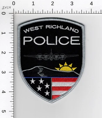 WEST RICHLAND -- PATCH BORDADO POLICIAL COLECIONÁVEL WASHINGTON - Imagem 1 de 2