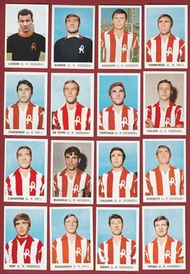 SET DI 16 FIGURINE CALCIATORI EDIS 1968-69 VICENZA COMPLETA NUOVE - Immagine 1 di 2