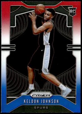 2019-20 Panini Prizm #273 Keldon Johnson Prizms Red White and Blue Rookie E1 - Image 1 of 2