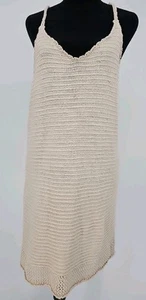 Reformation Natural Linen Knitted Beach Dress Size L - Picture 1 of 5