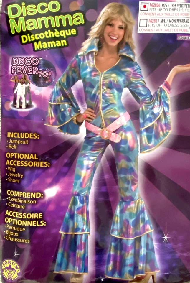 Mujer/Adolescente Disco Fiebre Baile Brillante Años 70’s Disfraz Juegos con disfraces Talla Pequeña Foto 1 de 4