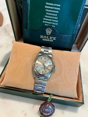 Men's Rolex Oyster Perpetual Date Stainless Steel Watch Ref.1500 34mm - Image 1 of 4