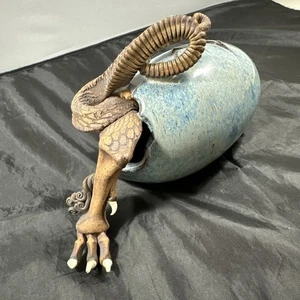 Large Dennis Thompson Snobhog Pottery Dragon Egg Hatchling Small Flaw, See Photo - Picture 1 of 24