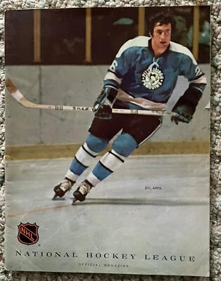 Vintage NHL Hockey 1972 PENGUINS VS RED WINGS Program SYL APPS Cover - Image 1 of 2
