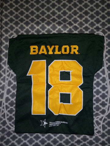 NCAA Baylor Bears Double Sided Backsack CinchSack Drawstring Tshirt Backpack #18 Cover