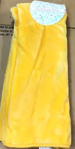 Premium Quality Ultra Fluffy Yellow Throw Blanket Soft Touch 50 x 60 Inches T23 - Picture 1 of 7
