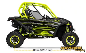 Can Am Maverick Genesis Manta Green Decal Graphic Kit Wraps 2013-2018 - Picture 1 of 6