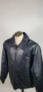 Neu mit Etikett Boeing McDonald Douglas Aircraft schwarz Bomber Lederjacke Mantel Größe 2XL - Bild 1 von 12