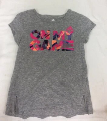 Adidas Niñas Talla 6X Camiseta On My Game Atlética Deportiva Gris Manga Corta Correr Foto 1 de 3