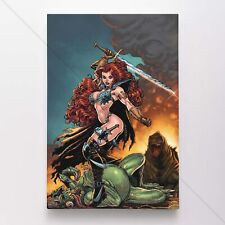 Red Sonja Poster Canvas Comic Book Art Print #1036
