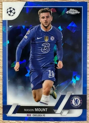 MASON MOUNT 2022-23 TOPPS CHROME SAPPHIRE UCC #19 CHELSEA FC STAR! - Image 1 of 2