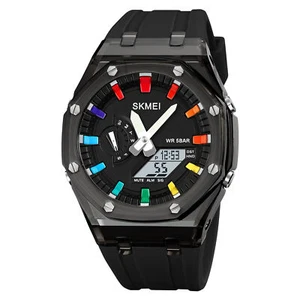 Digital Watch 50M Resistant Backlight Wrist Watch World I3K8 - Picture 1 of 12