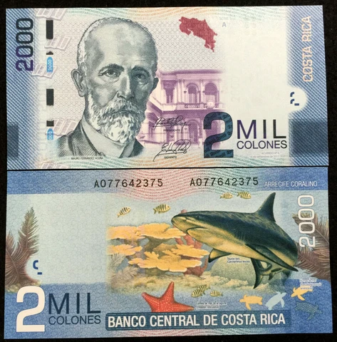 Costa Rica 2000 Colones 2015 Banknote World Paper Money UNC Currency Bill Cover