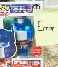 Funko Pop Transformers Optimus Prime  # 44 GameStop Exclusive ( Error )