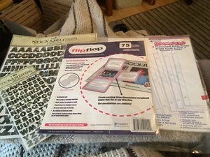 Lot of Scrap Book Suplies Flip Flop's,Refill Pages,Stickabilties - Picture 1 of 7