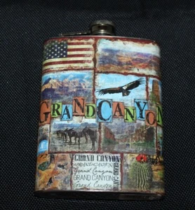 Grand Canyon National Park Flask 8oz Stainless Steel Hip Drinking Whiskey - Picture 1 of 4