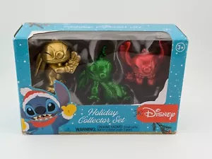 Disney Stitch Figures Holiday Collector Set 3-Count Trio Multicolor New With Box - Picture 1 of 5