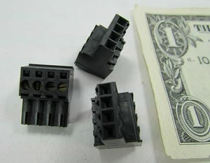 Lot 10 Weidmuller 3.5MM Connectors, 4-Position BL3.5/4BK Rising Clamp Screw - Picture 1 of 12