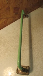 Antique Jadeite Green Glass Towel Bar & Brackets 16" - Picture 1 of 2
