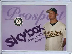 2004- SKYBOX AUTOGRAPHICS #68- Bobby Crosby (ROYAL) Pr: 021/025 - Picture 1 of 2