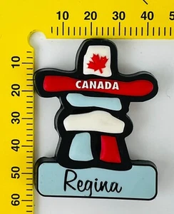 Imán de nevera de recuerdo vintage Regina refrigerador Canadá goma - Imagen 1 de 3