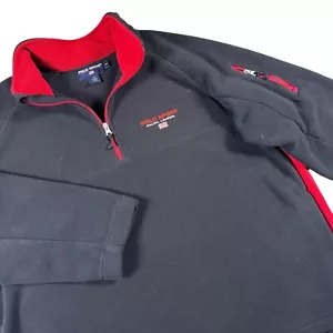 Vintage Polo Sport Ralph Lauren Fleece Jacket Mens 2XL 1/4 Zip Polartec Thermal - Picture 1 of 13